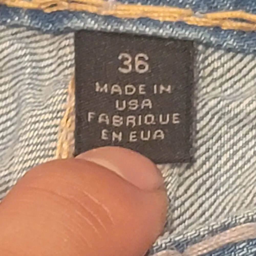True Religion Geno Super T Mens Straight Jeans Blue 100% Cotton USA Made Size 36